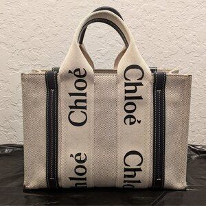 Med Wood Tote with Trim